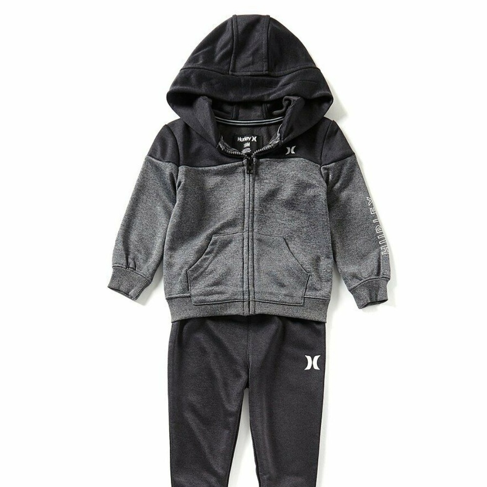 Hurley Baby Boy Hoodie & Pant Set 12M 24 M